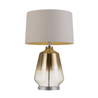 Telbix-Harper Table Lamp - Gold plated / White shade